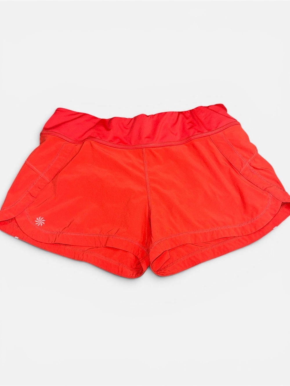 Athleta Ready Set Shore-More Running Shorts Vibrant Orange Size Small